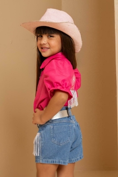 Conjunto Boiadeira Ana Castela blusa+ shorts + cinto - comprar online