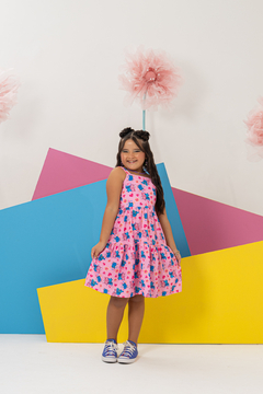 Vestido infantil Lilo e Stitch Rosa