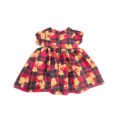 Vestido bebê ursinho Natal