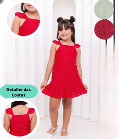 Vestido laise infantil natal ano novo - comprar online