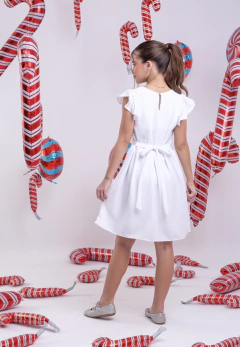 Vestido infantil branco roupa formatura branca - comprar online
