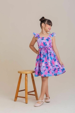 Vestido infantil Lilo e Stitch rosa