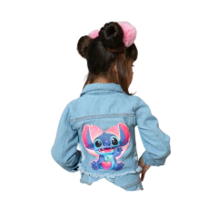 Jaqueta jeans Lilo e Stitch costas - comprar online