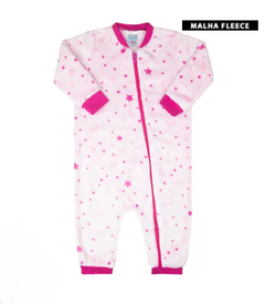 Macacão Fleece Bebê Estrelinha