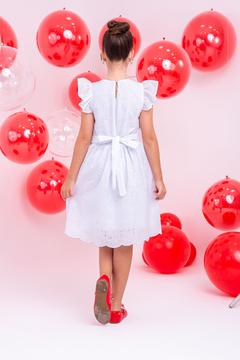 Vestido infantil luxo Laise branco na internet