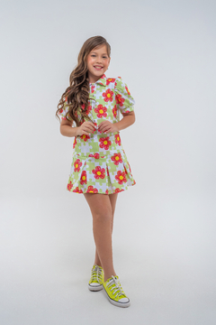 Conjunto infantil menina verão floral - Flor e Liz Boutique