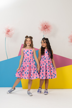 Vestido infantil Lilo e Stitch Rosa