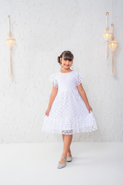 Vestido luxo Branco rendado ano novo formatura - loja online