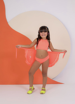 Biquíni neon infantil juvenil + saída de praia na internet