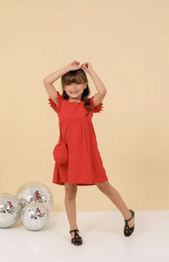 Vestido vermelho natal + bolsa