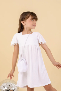 Vestido branco ano novo + bolsa - comprar online
