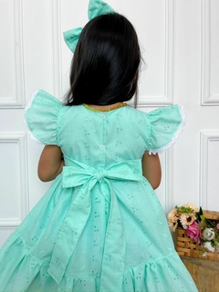 Vestido infantil Laise verde na internet