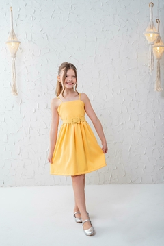 Vestido amarelo luxo + cinto