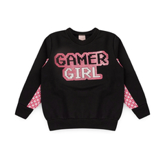Conjunto Moletom Infantil Gamer Girl - Flor e Liz Boutique