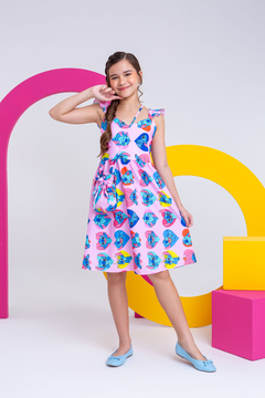 Vestido infantil + bolsinha Lilo e Stitch - Flor e Liz Boutique