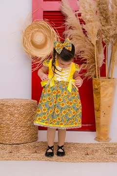 Vestido festa junina luxo + laço de cabelo - loja online