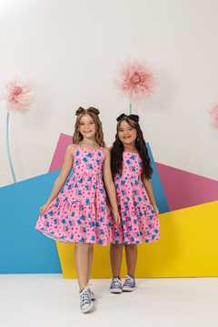 Vestido infantil Lilo e Stitch Rosa