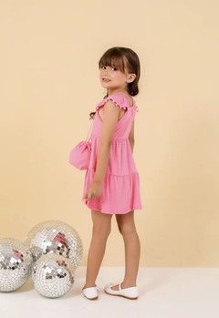Vestido rosa + bolsa