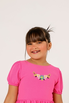 Vestido infantil juvenil rosa - Flor e Liz Boutique