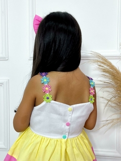 Vestido + laço de cabelo Candy Collor na internet