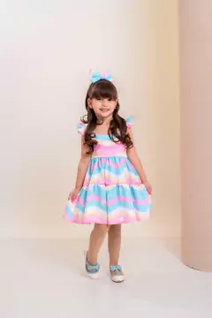 Vestido infantil Arco-íris Candy Collor colorido - comprar online