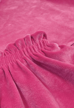 Conjunto infantil peluciado plush rosa