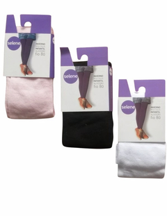 Meia calça infantil Selene fio 80 rosa preta branco - Flor e Liz Boutique
