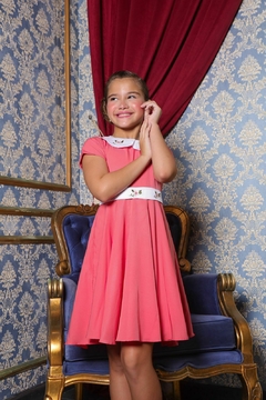 Vestido infantil luxo modelo boneca Salmão na internet