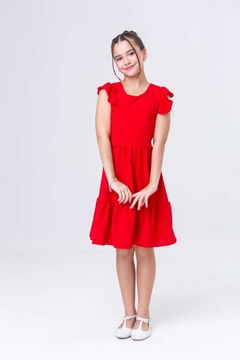 Vestido infantil vermelho Natal - comprar online
