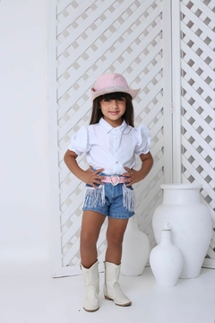 Conjunto infantil Boiadeira Ana Castela blusa + shorts + cinto - Flor e Liz Boutique