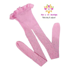Meia Calça Arrastão Infantil Com Strass - Flor e Liz Boutique