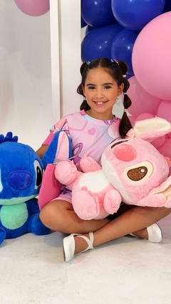 Vestido rosa + Bolsa Lilo Stitch - Flor e Liz Boutique
