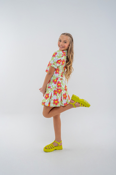 Conjunto infantil menina verão floral - Flor e Liz Boutique