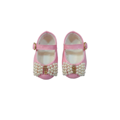Sapato pérola bebê luxo rosa - comprar online