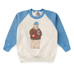 Conjunto moletom infantil menino urso azul - comprar online