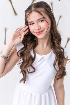 Vestido infantil branco ano novo - loja online