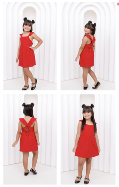 Vestido infantil Laise amarração na internet