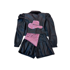 Conjunto Boiadeira Ana Castela Blazer + Shorts saia