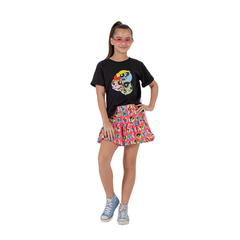 Conjunto infantil T-shirt + saia balone Super Poderosas - comprar online