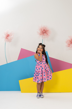 Vestido infantil Lilo e Stitch Rosa - comprar online