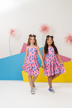 Vestido infantil Lilo e Stitch Rosa