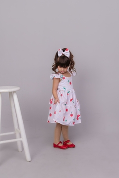 Vestido Cerejinha + laço de cabelo - comprar online