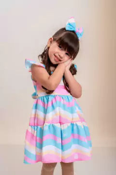 Imagem do Vestido infantil Arco-íris Candy Collor colorido