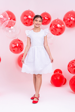 Imagem do Vestido infantil luxo Laise branco