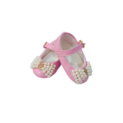 Sapato pérola bebê luxo rosa