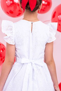 Vestido infantil luxo Laise branco - loja online