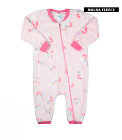 Macaquinho Fleece Bebê Unicornios