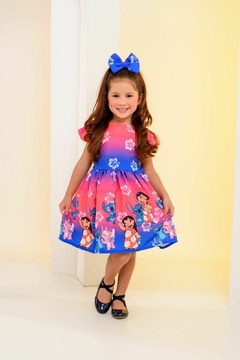 Vestido + laço de cabelo Lilo & stitch - Flor e Liz Boutique