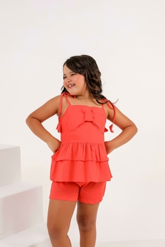 Conjunto infantil Coral laço - comprar online