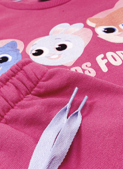 Conjunto moletom infantil Bolofofos rosa menina - loja online